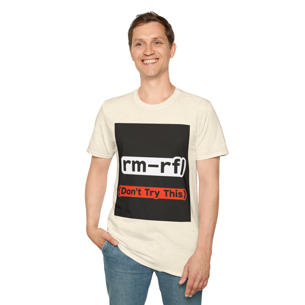 "rm -rf/ (Don't Try This)" Funny IT T-Shirt Hacker Tech Humor Command Tee