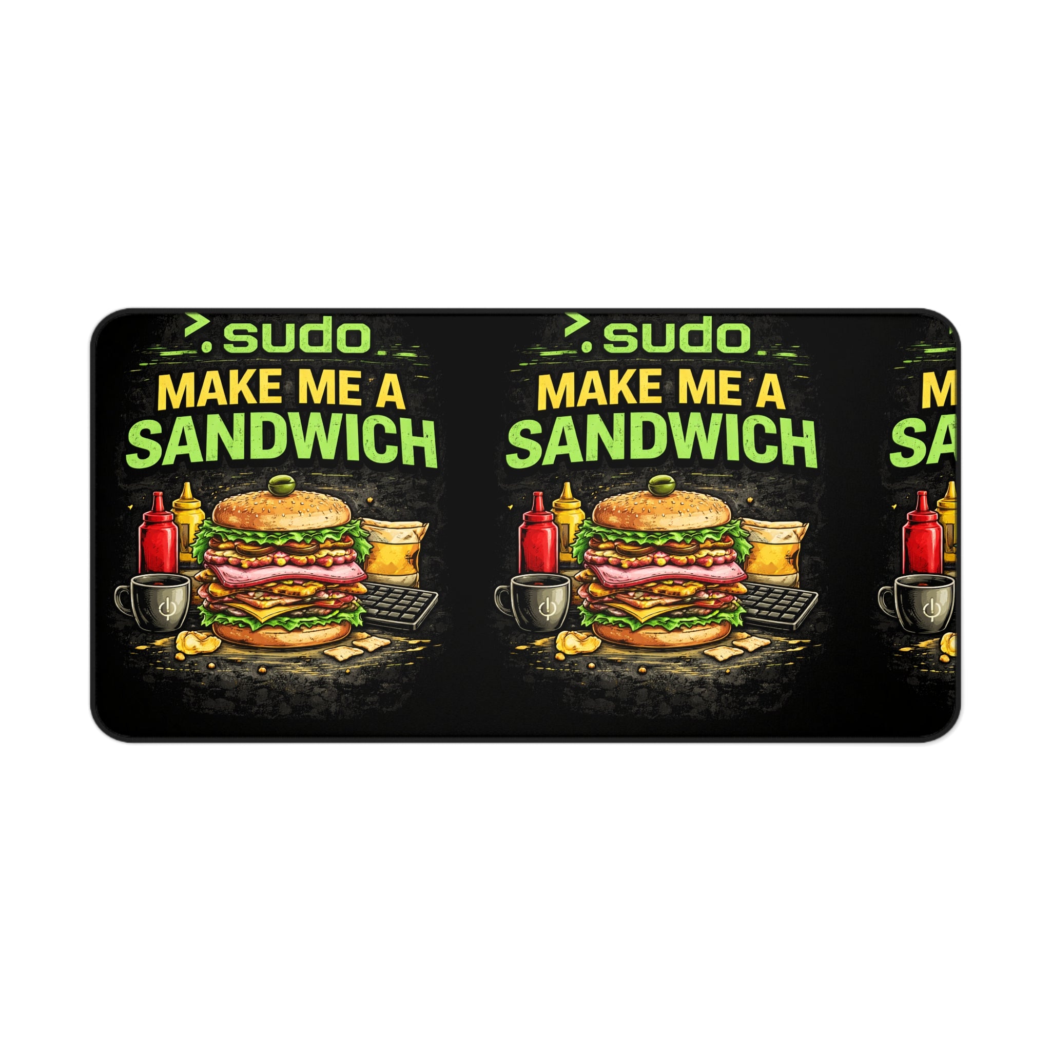 ">. sudo make me a sandwich" Funny IT Mouse Pad Programmer Gaming Tech Humor Desk Mat