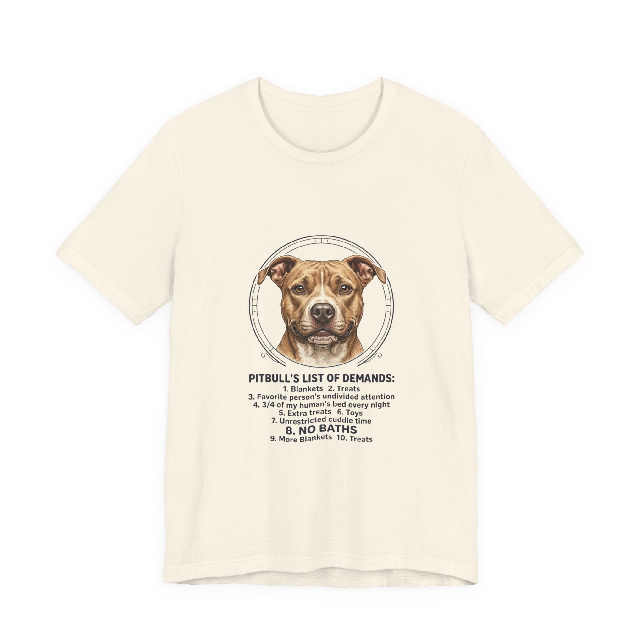 Pitbull Mom List of Demands T-Shirt | Dog Mom, Rescue Pride Tee