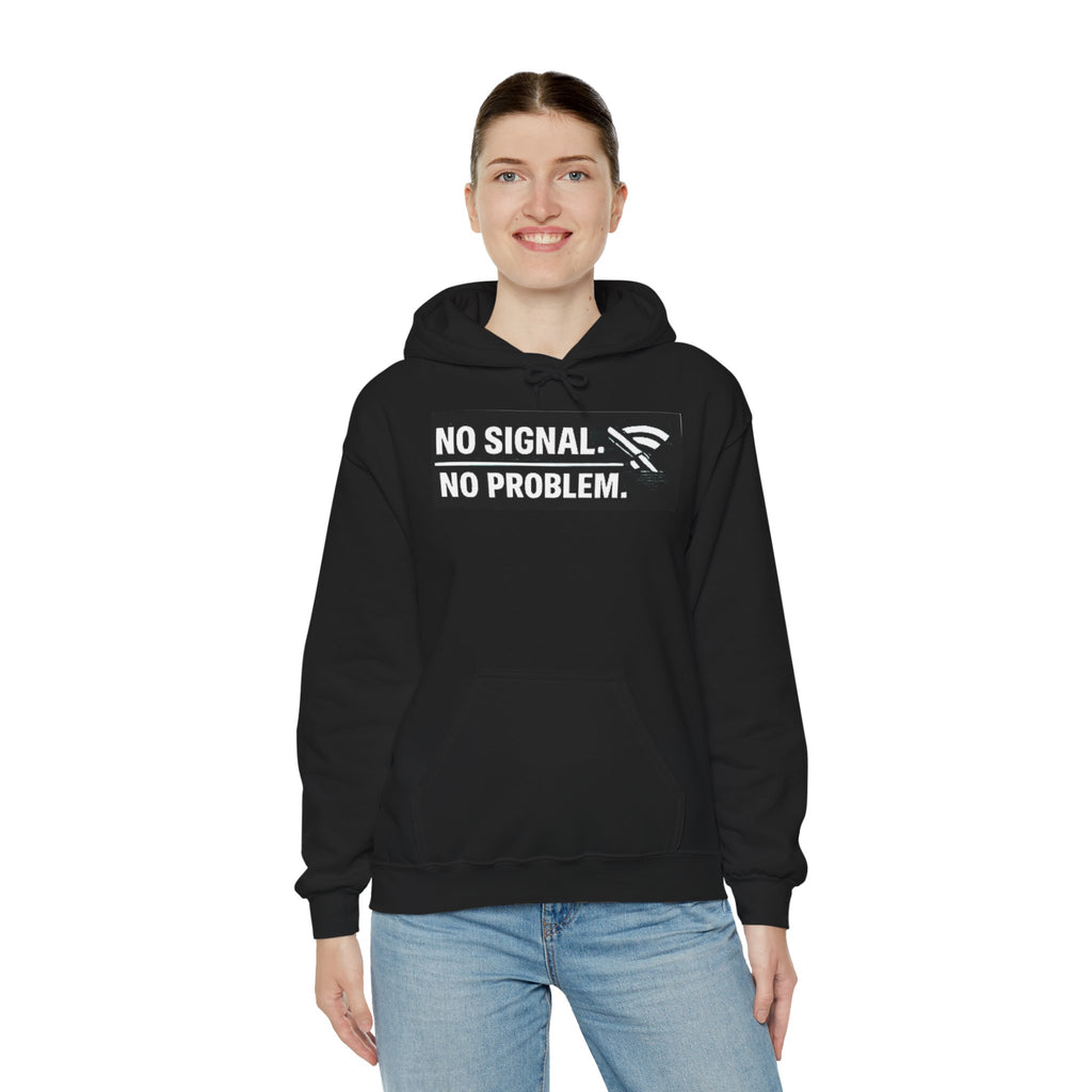 "No Signal, No Problem" IT Humor Unisex Heavy Blend™ Hoodie