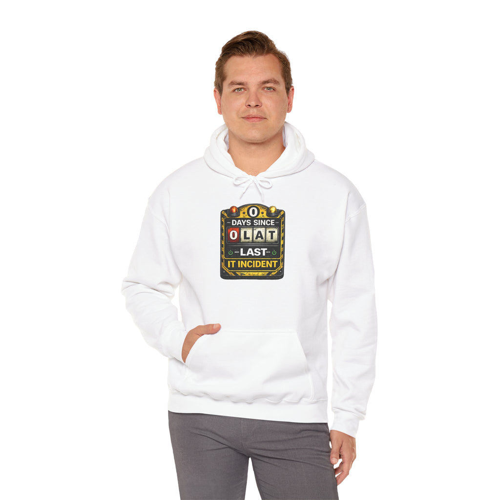 "0 Days Since Last IT Incident" Tech Humor Unisex Heavy Blend™ Hoodie