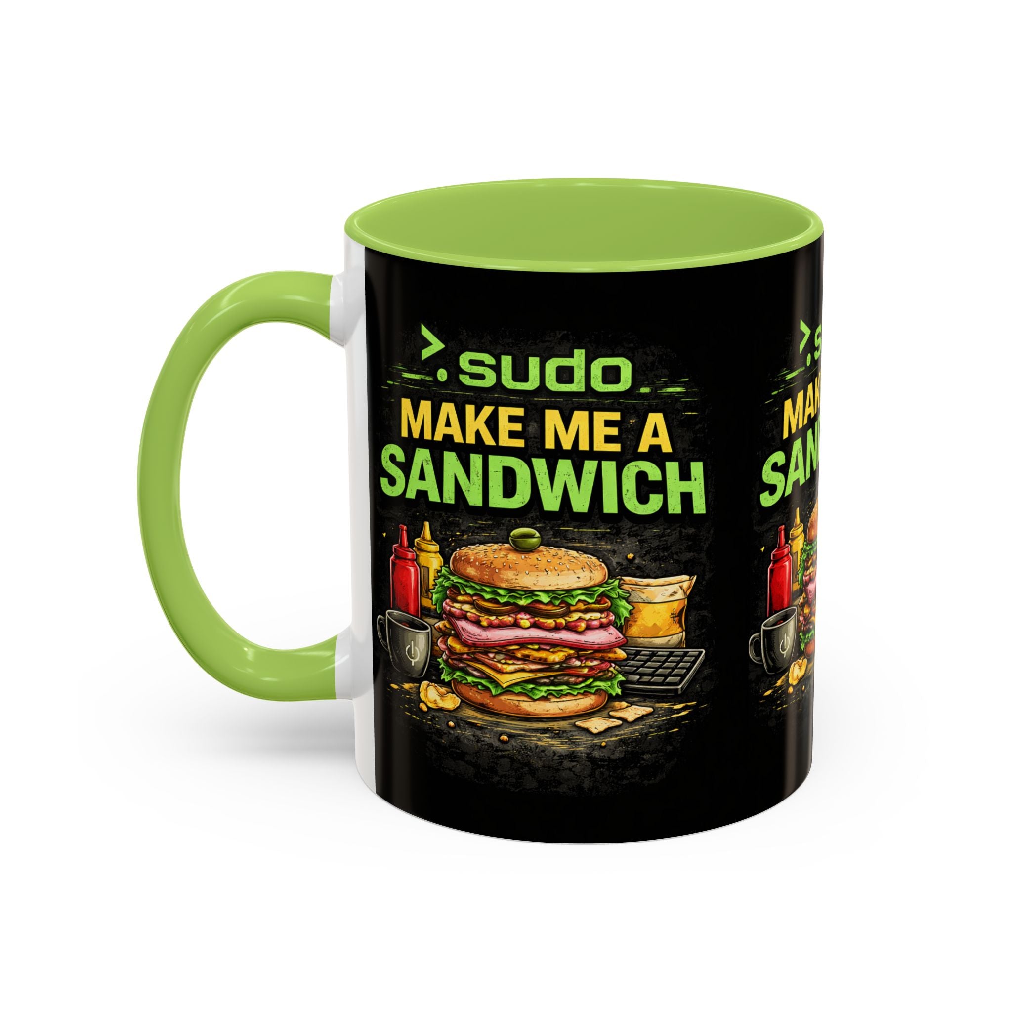 ">. Sudo Make Me a Sandwich" IT Humor Accent Coffee Mug (11, 15oz)