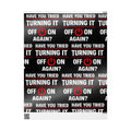 "Have You Tried Turning It Off & On Again?" Funny IT Graphic Holiday Gift Wrap (Bold Red & White Text) Tech Humor Wrapping Paper