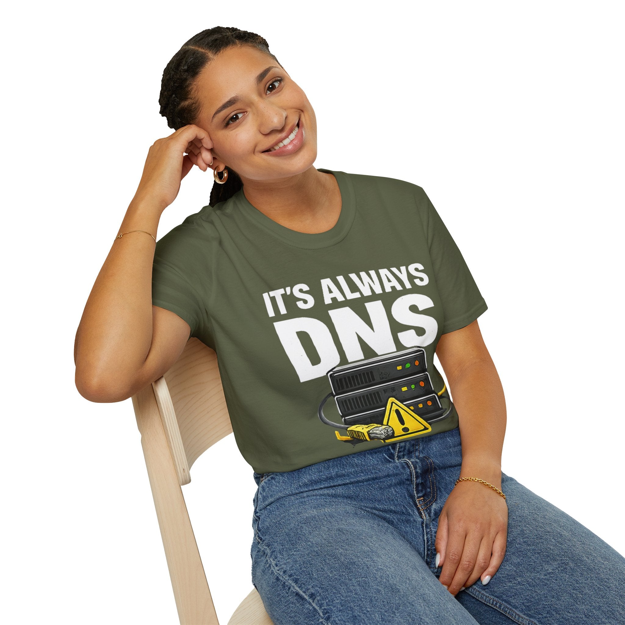 "It's Always DNS" Funny IT Tech Humor T-Shirt