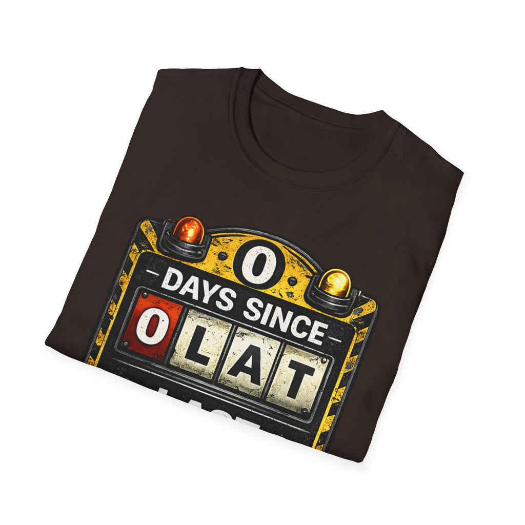 "0 Days Since Last IT Incident" Funny IT Tech Humor T-Shirt