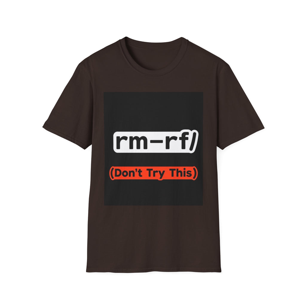 "rm -rf/ (Don't Try This)" Funny IT T-Shirt Hacker Tech Humor Command Tee