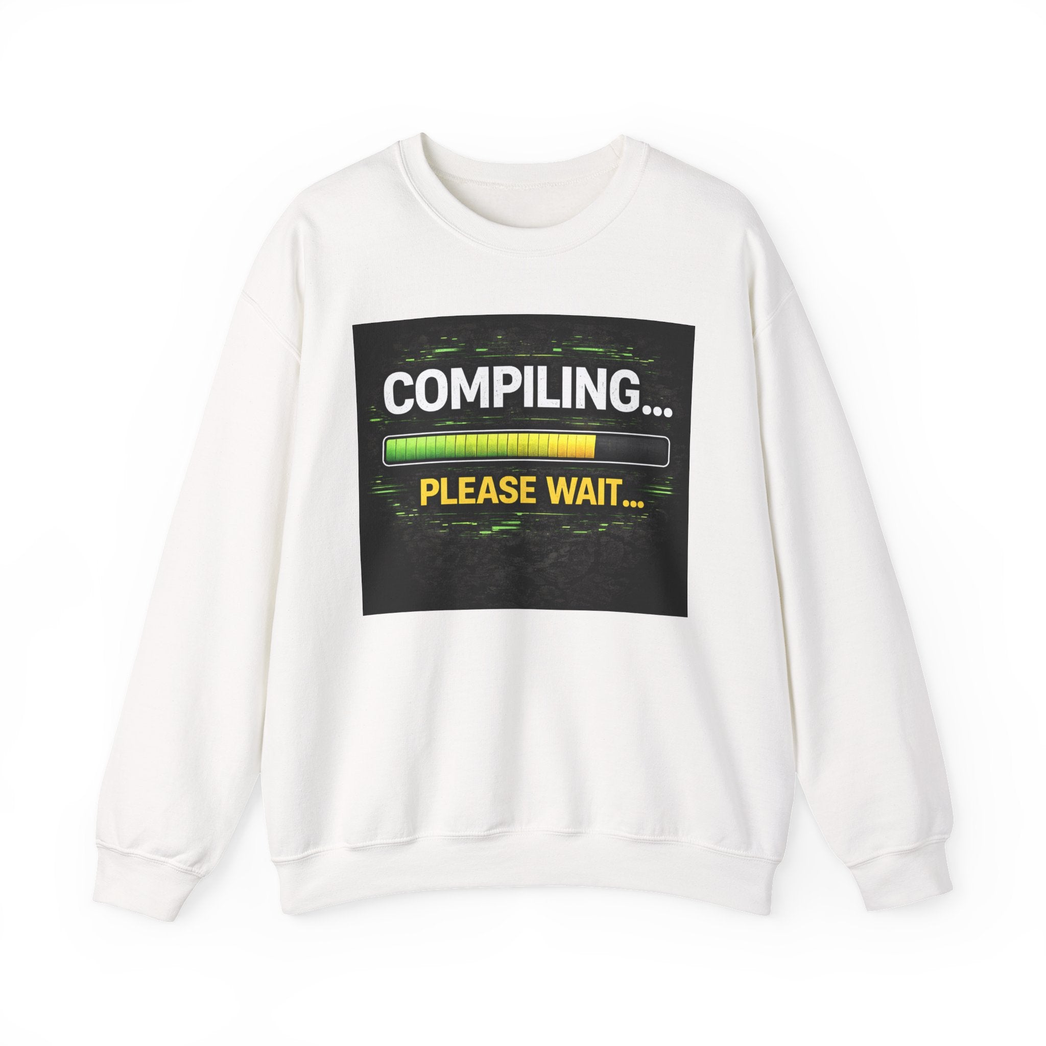 "Compiling... Please Wait" Tech Humor Crewneck Sweatshirt