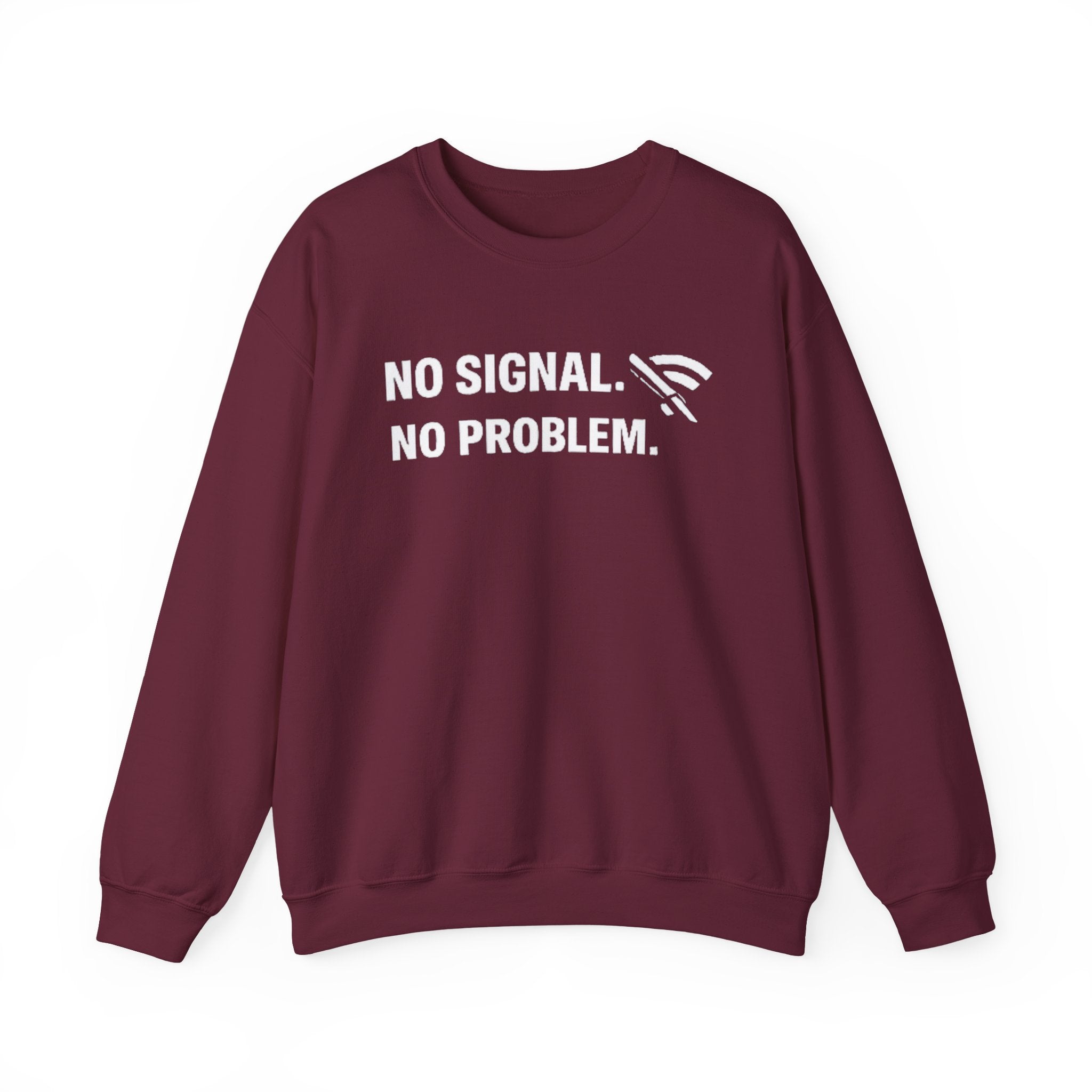 "No Signal, No Problem" Unisex Heavy Blend™ Tech Humor Crewneck Sweatshirt