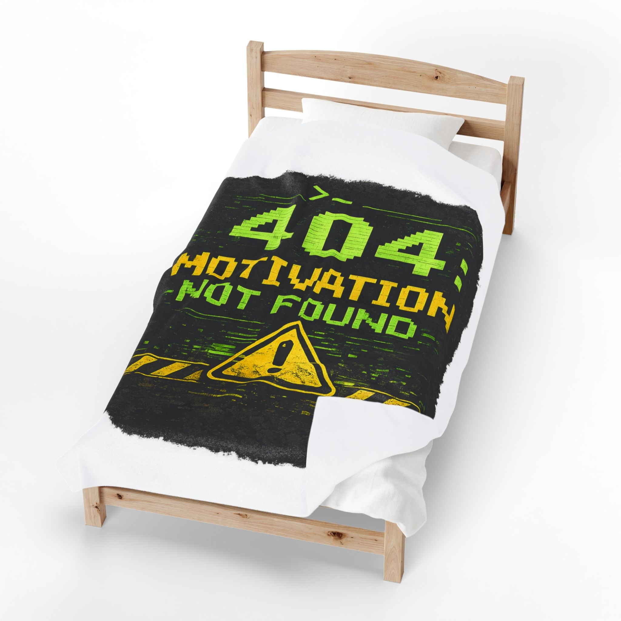 "Error 404 Motivation Not Found" IT Humor Funny IT Velveteen Plush Blanket