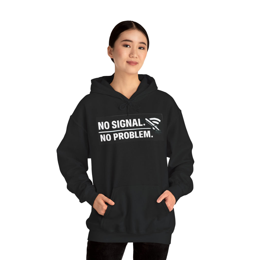 "No Signal, No Problem" IT Humor Unisex Heavy Blend™ Hoodie