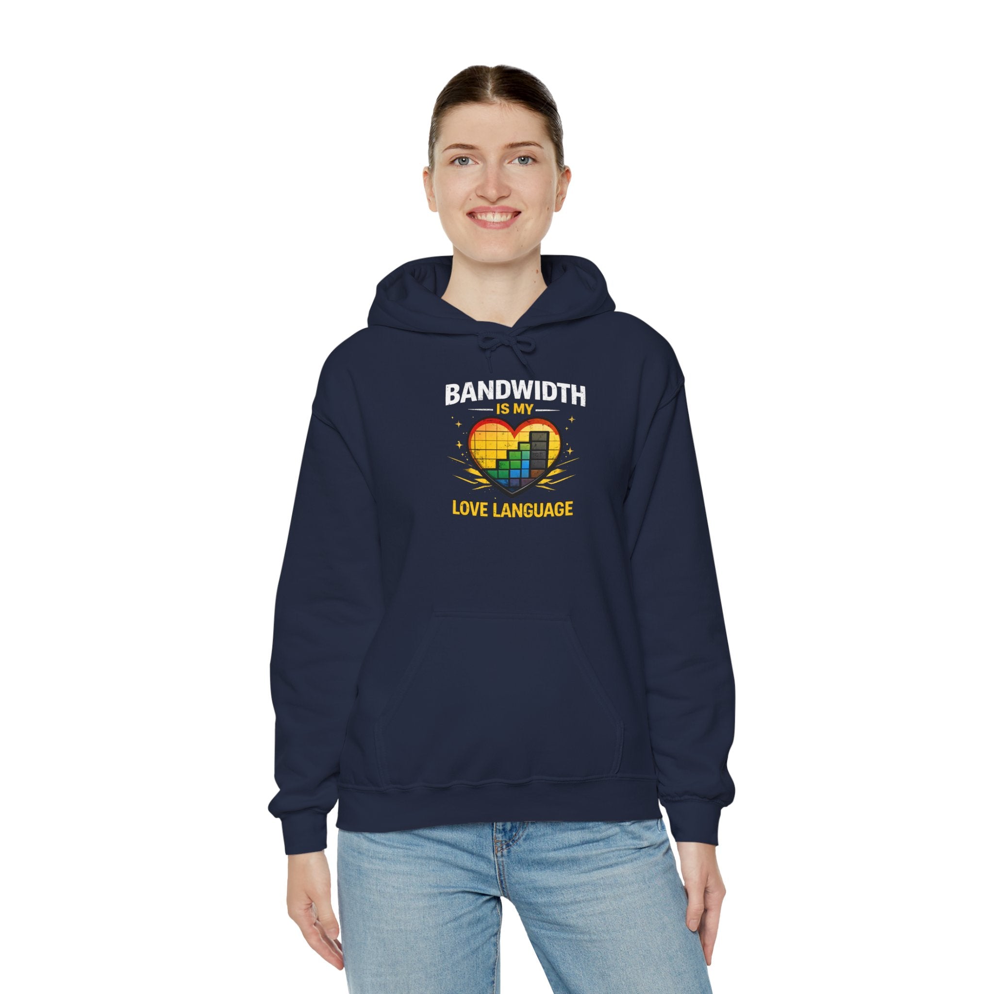 "Bandwidth is my Love Language" Tech Humor Unisex Heavy Blend™ Hoodie