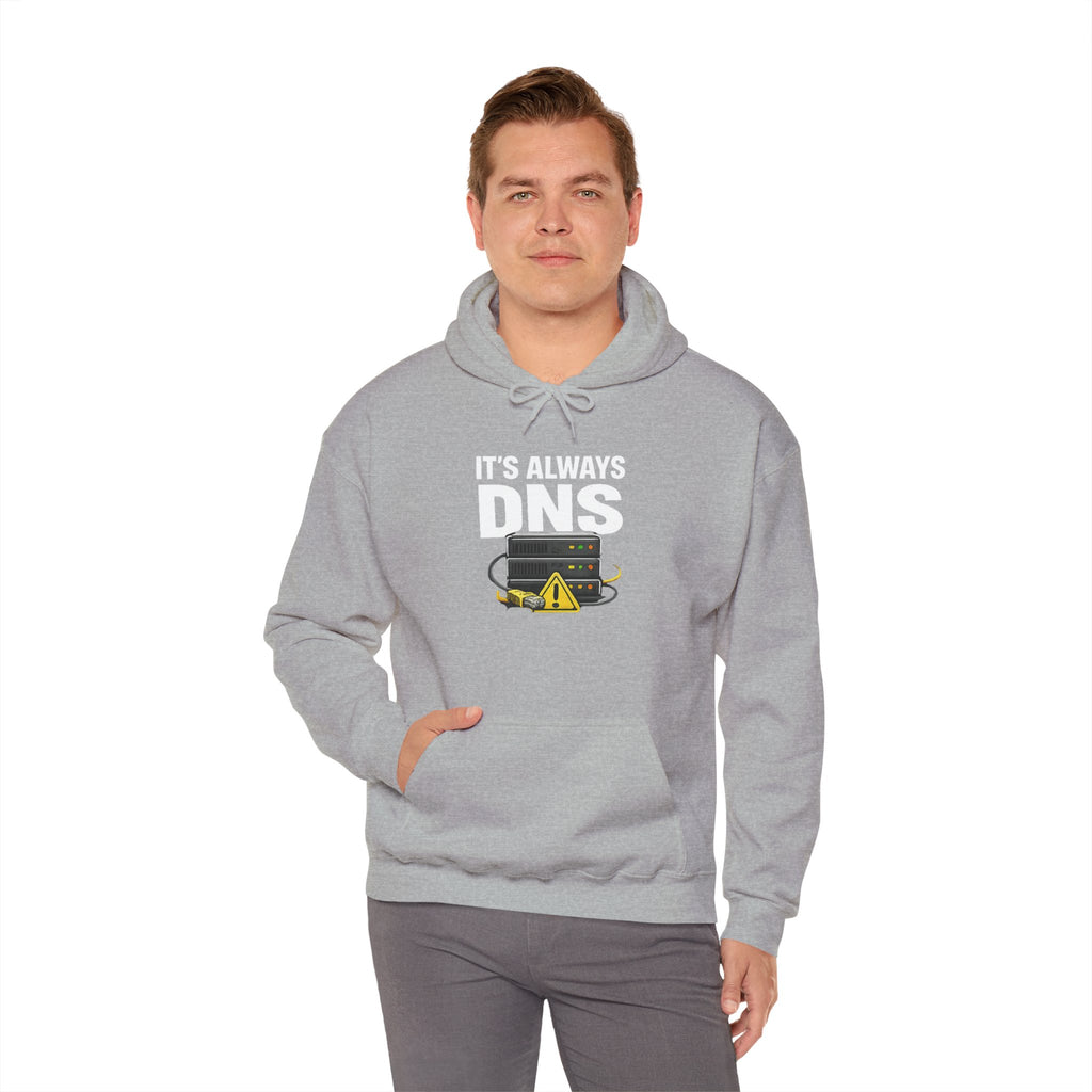 "It's Always DNS" Tech Humor Unisex Heavy Blend™ Hoodie