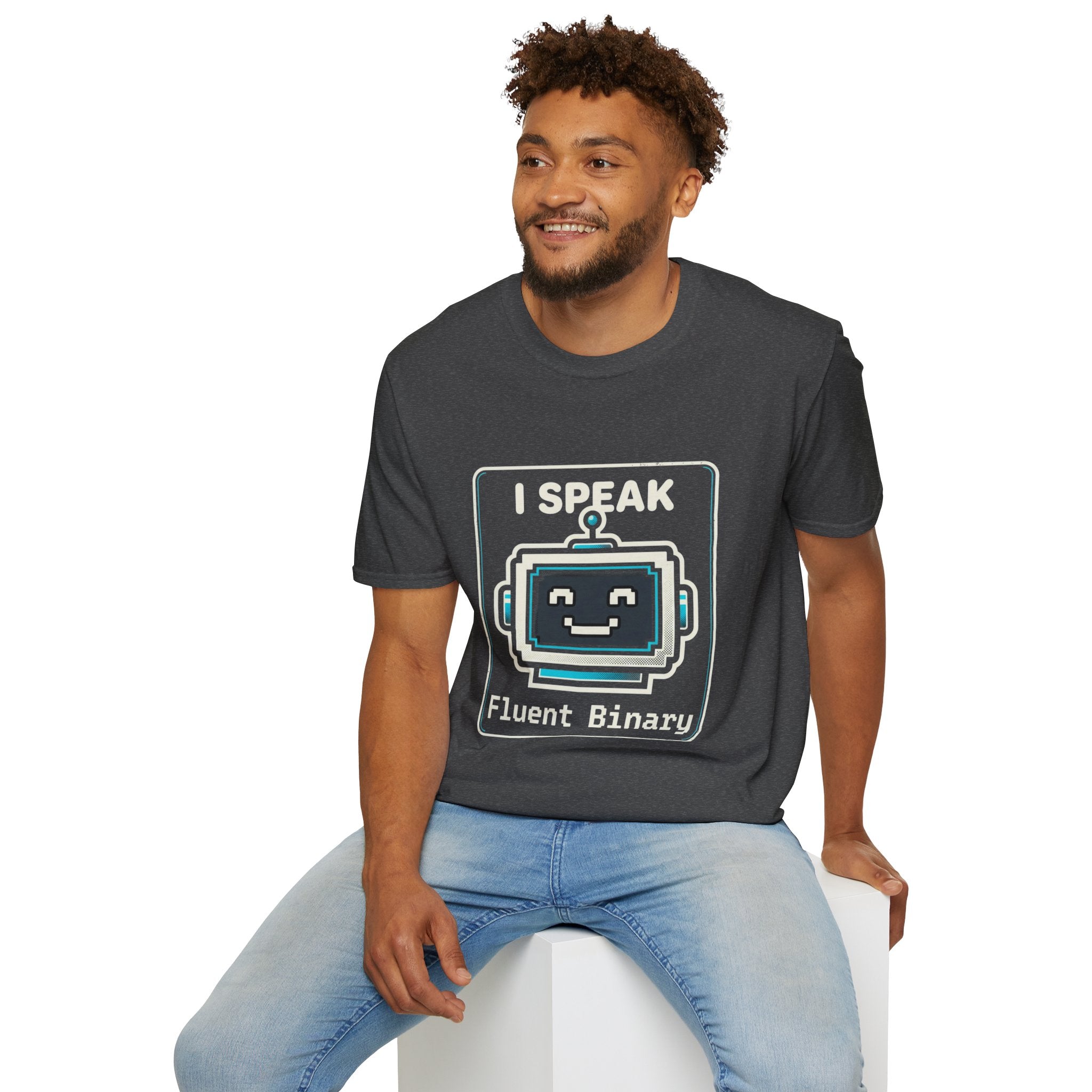 "I Speak Fluent Binary" Funny IT Programmer Tech Humor Graphic Tee