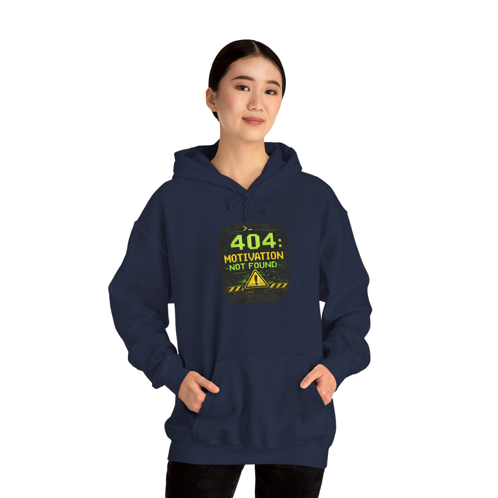 "Error 404 Motivation Not Found" IT Humor Unisex Heavy Blend™ Hoodie