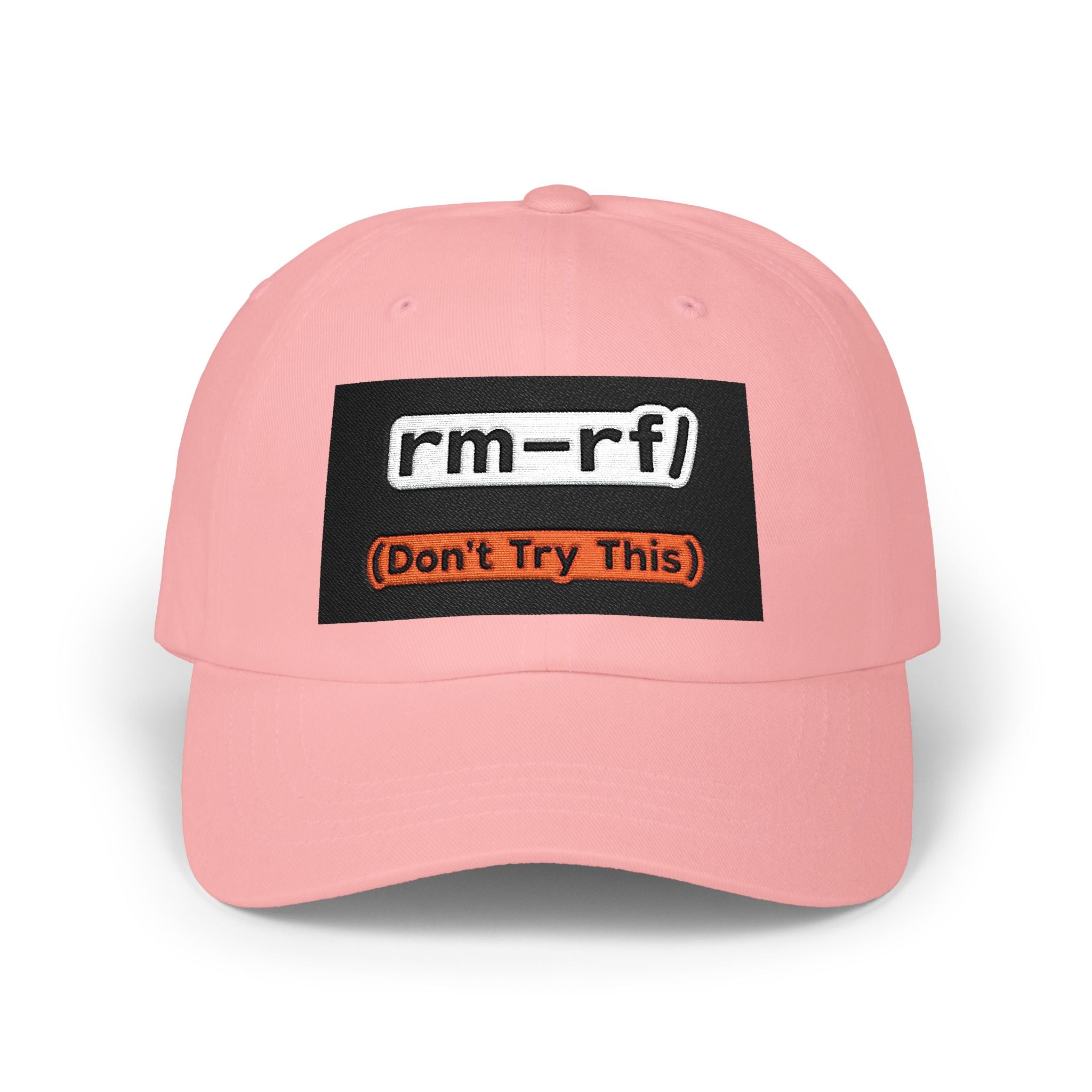 Classic Dad Cap – 'rm -rf (Don't Try This)' Embroidered Dad Hat