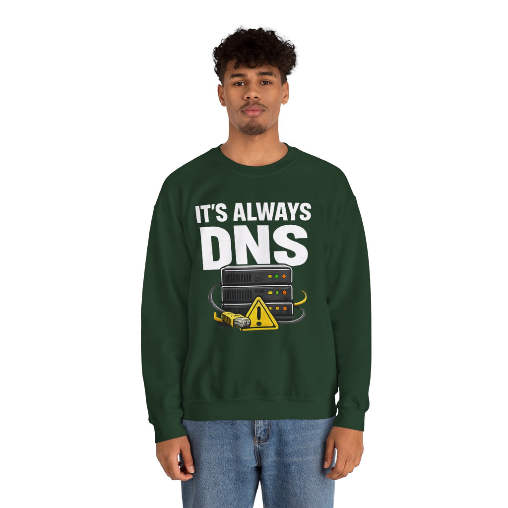 "Its Always DNS" Unisex Heavy Blend™ Crewneck Sweatshirt