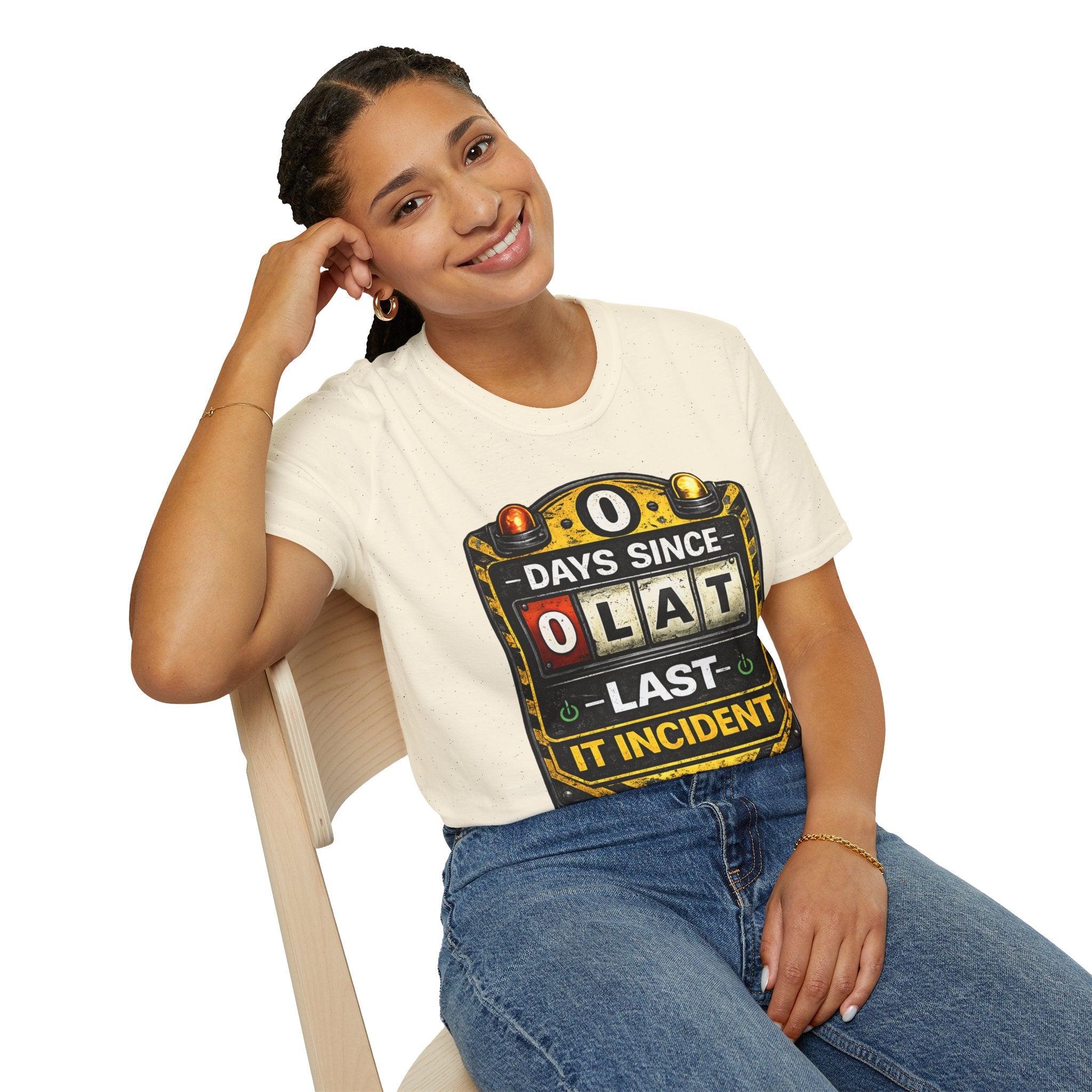 "0 Days Since Last IT Incident" Funny IT Tech Humor T-Shirt