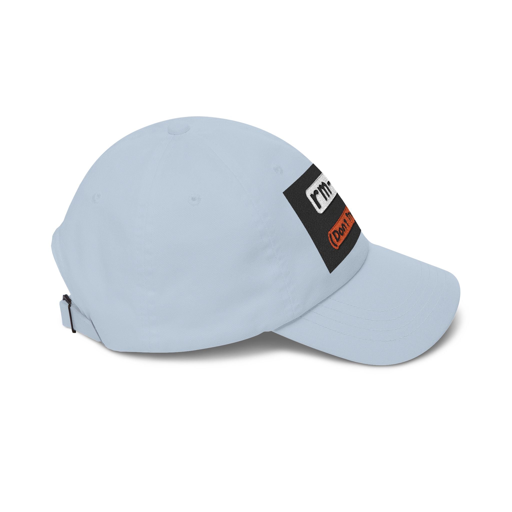 Classic Dad Cap – 'rm -rf (Don't Try This)' Embroidered Dad Hat