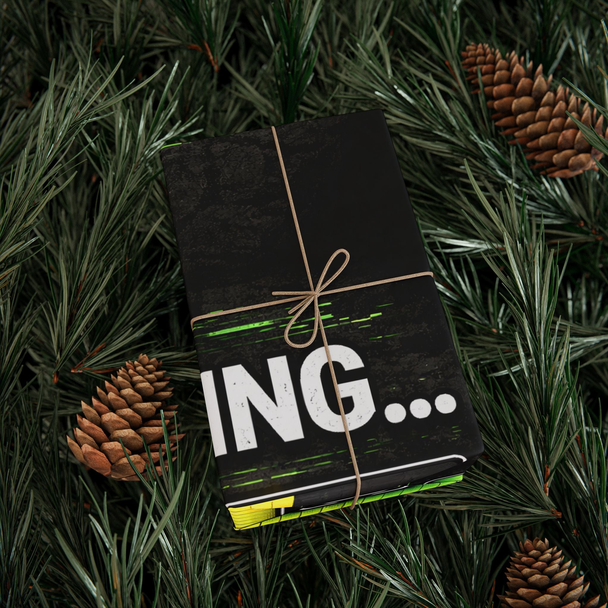 "Compiling...Please Wait" Funny IT Holiday Gift Wrap Tech Humor Office Gift Wrapping Paper