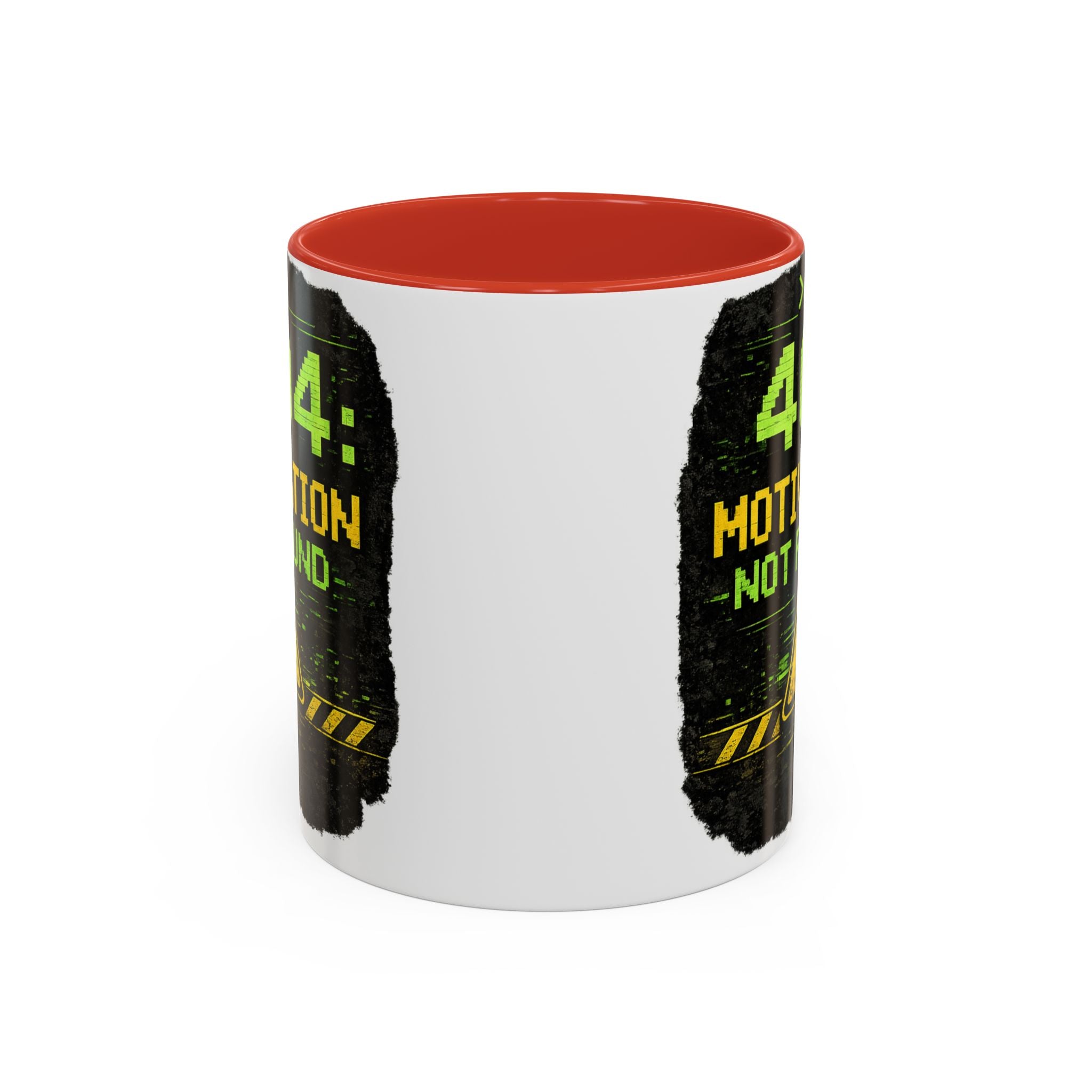 "Error 404 Motivation Not Found" IT Humor Accent Coffee Mug (11, 15oz)