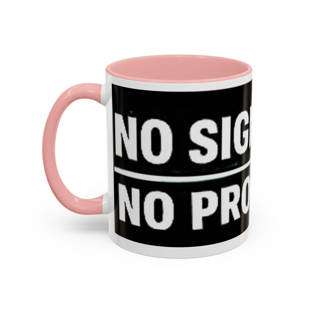 "No Signal No Problem" IT Humor Accent Coffee Mug (11, 15oz)