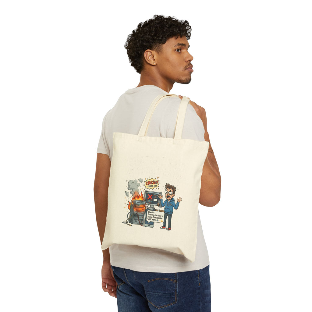 "ChatGBT Said It Would Work" Funny IT Programmer Humor AI Fail Graphic Tote Bag
