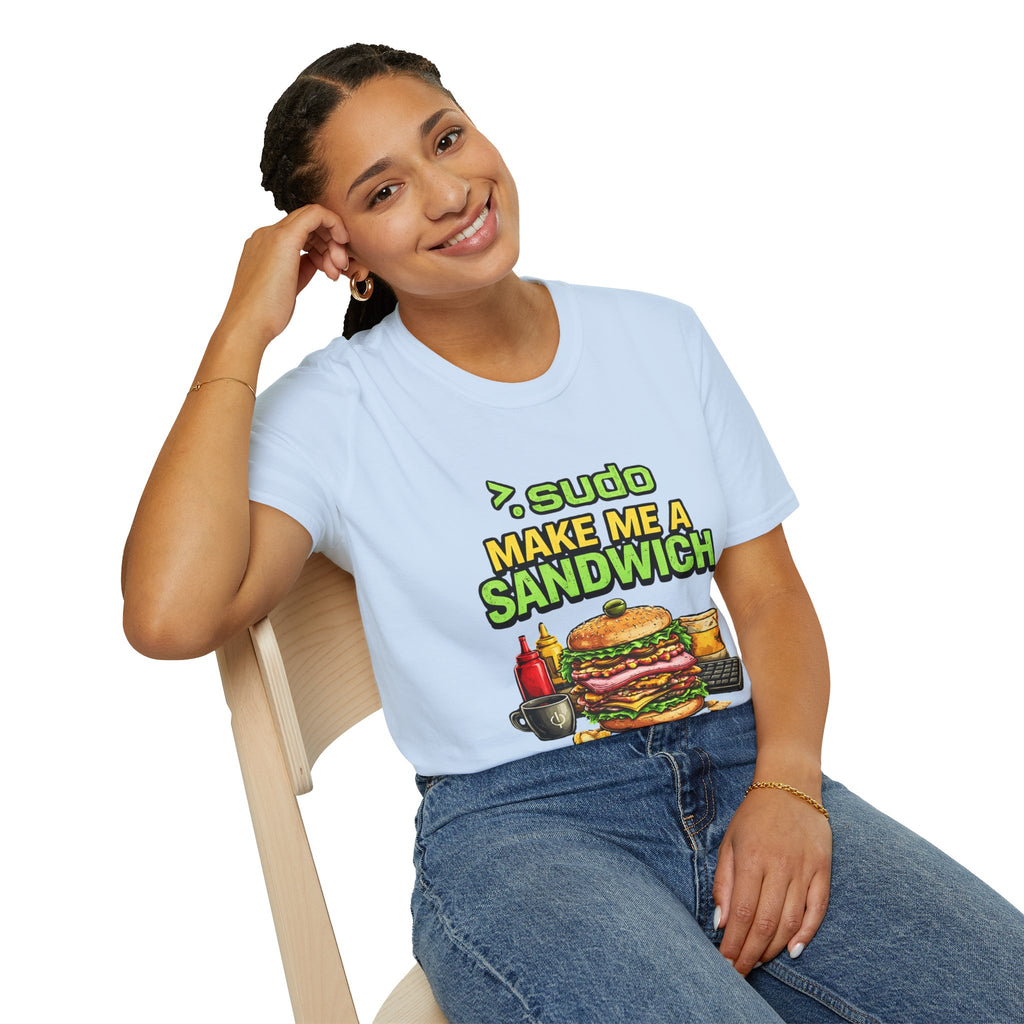">. Sudo Make Me a Sandwich" Funny IT T-Shirt — Programmer Tech Humor Tee