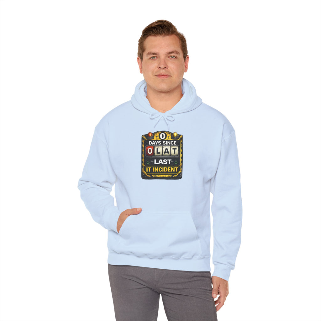 "0 Days Since Last IT Incident" Tech Humor Unisex Heavy Blend™ Hoodie