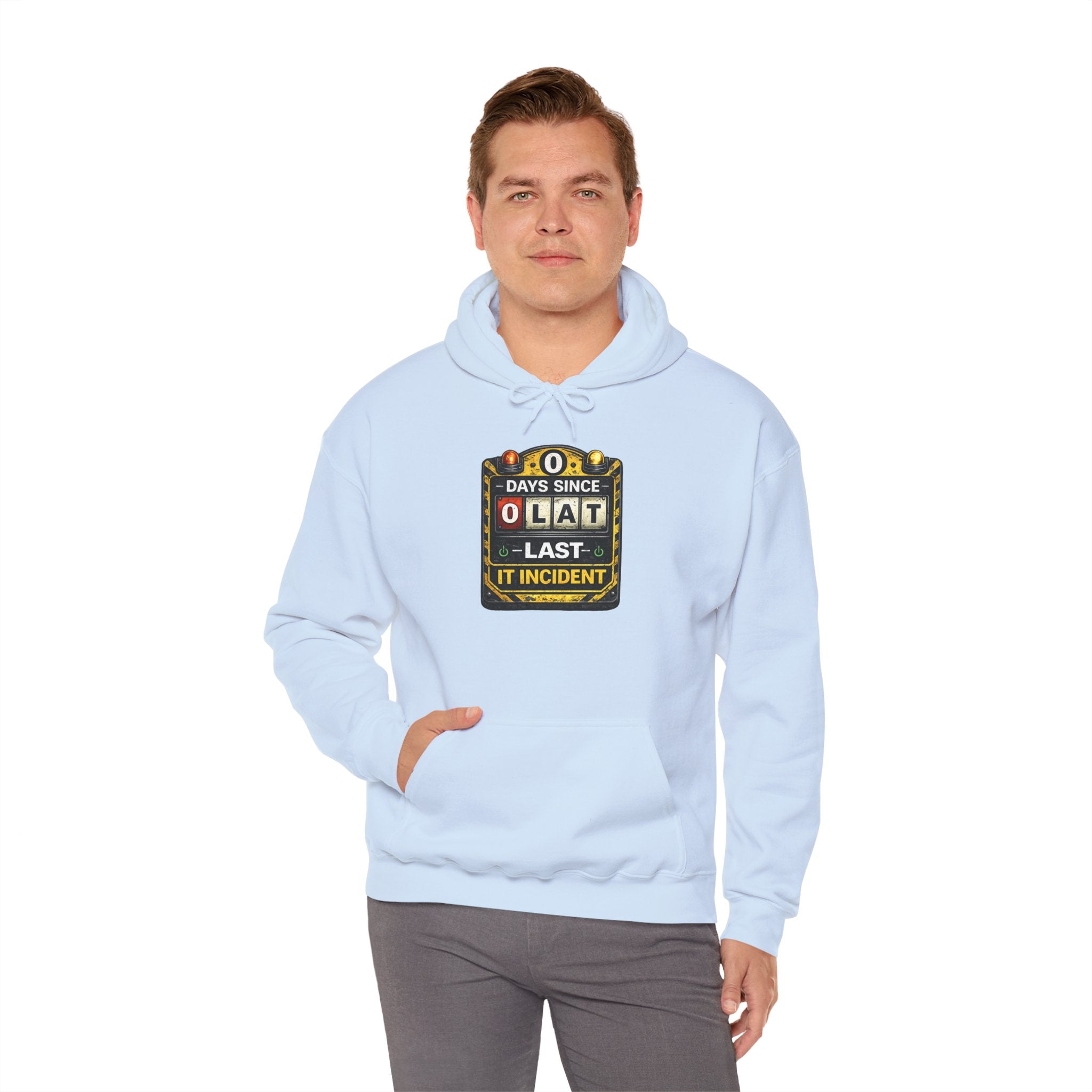 "0 Days Since Last IT Incident" Tech Humor Unisex Heavy Blend™ Hoodie