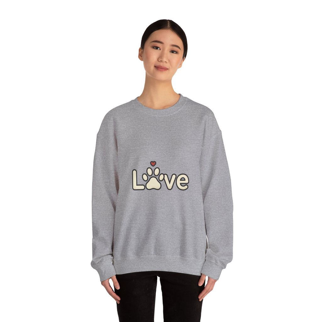 Love Paw Crewneck Sweatshirt | Dog Mom Dog Dad, Fur Baby Rescue Pride