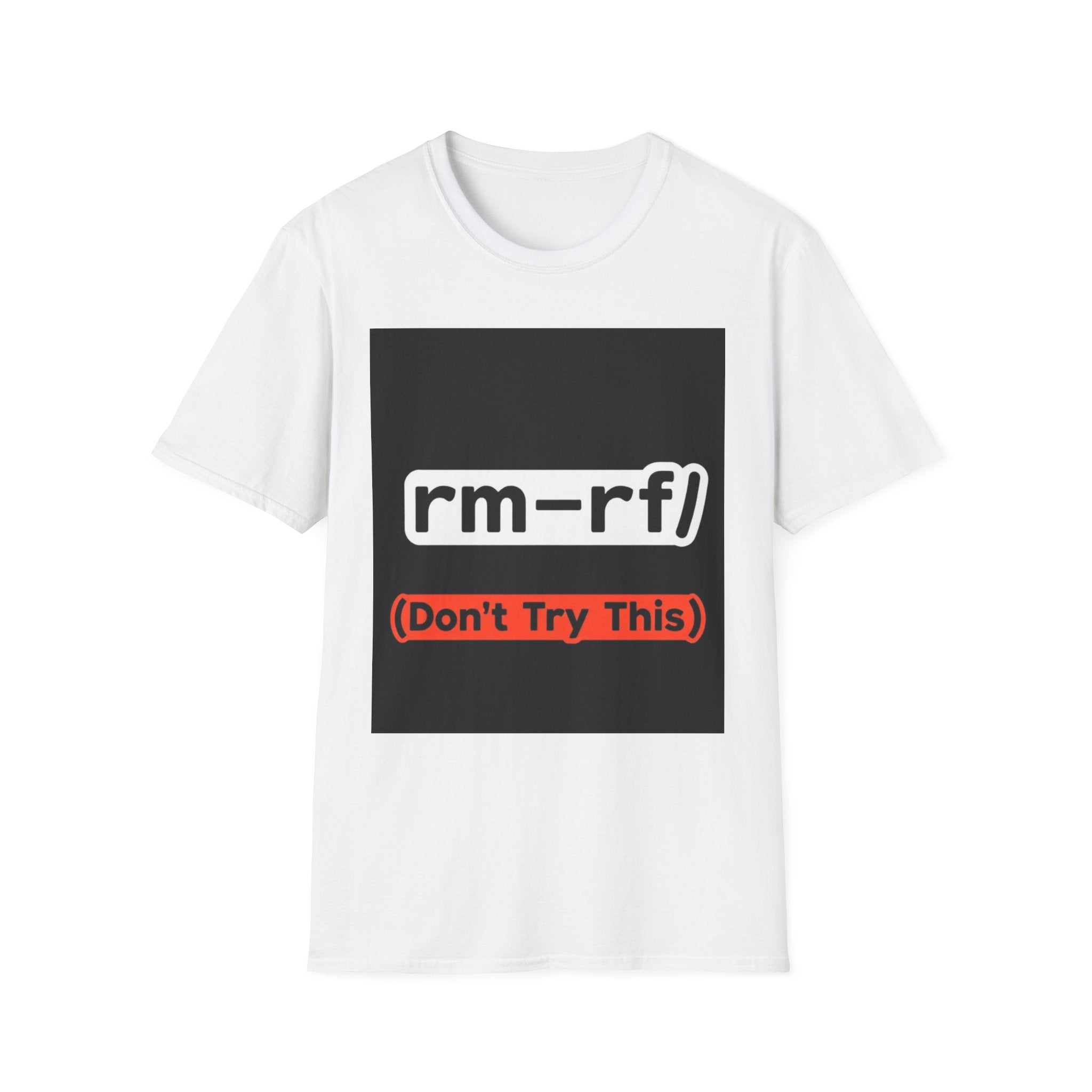 "rm -rf/ (Don't Try This)" Funny IT T-Shirt Hacker Tech Humor Command Tee