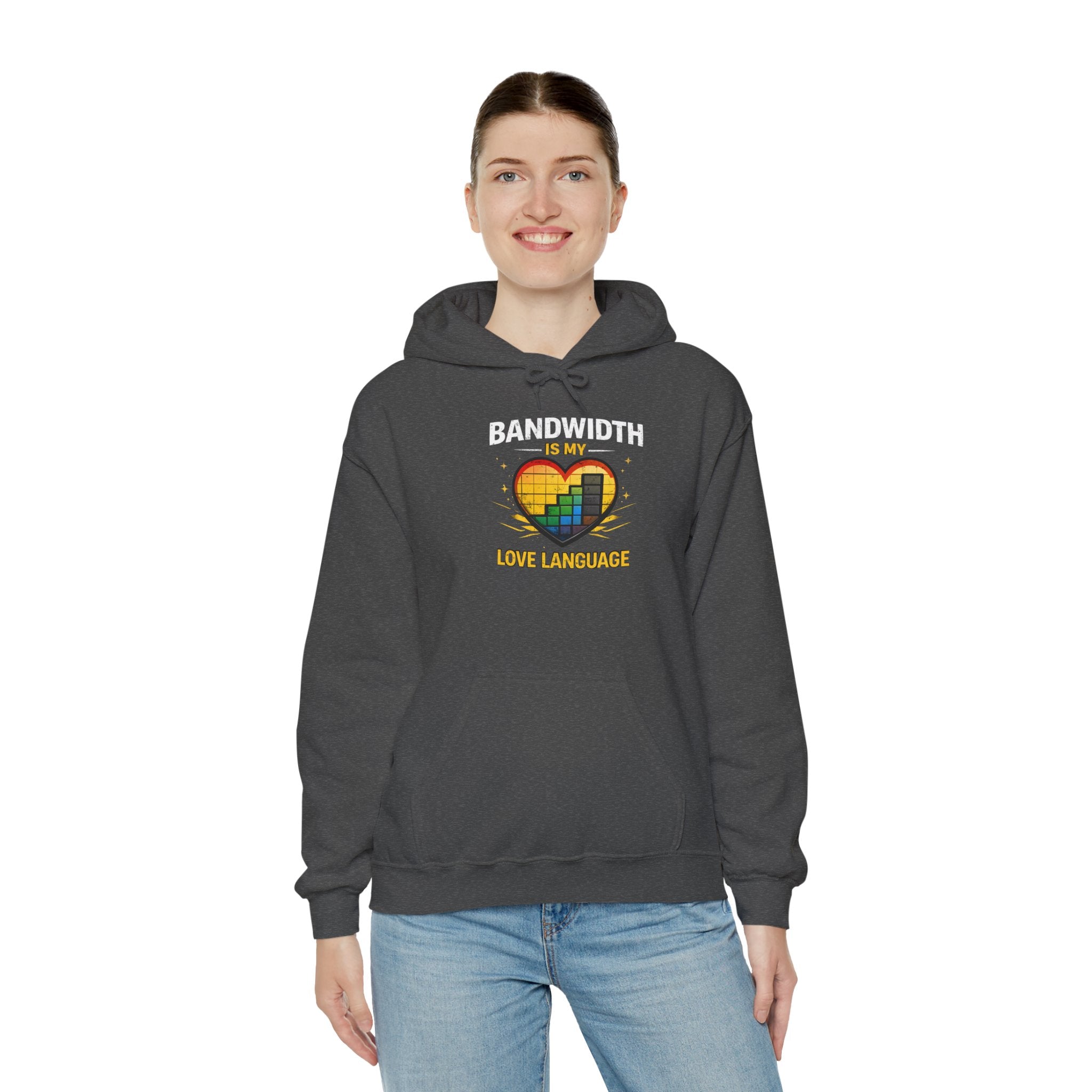"Bandwidth is my Love Language" Tech Humor Unisex Heavy Blend™ Hoodie