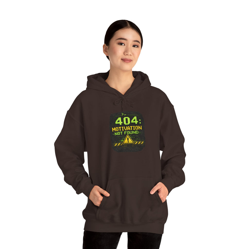"Error 404 Motivation Not Found" IT Humor Unisex Heavy Blend™ Hoodie
