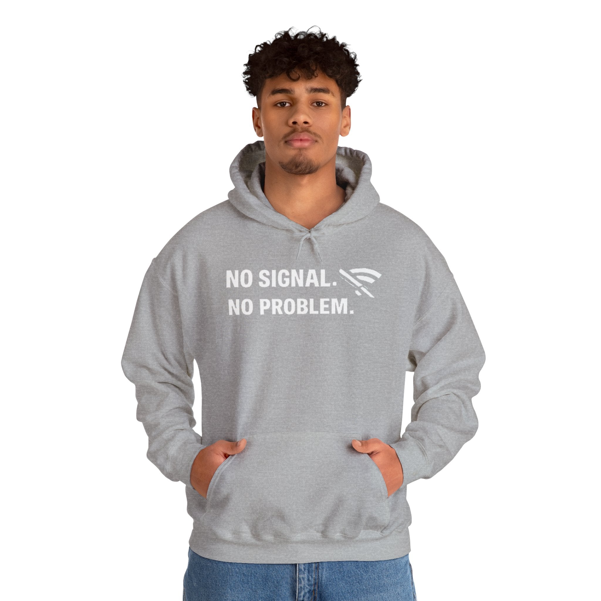 "No Signal, No Problem" IT Humor Unisex Heavy Blend™ Hoodie