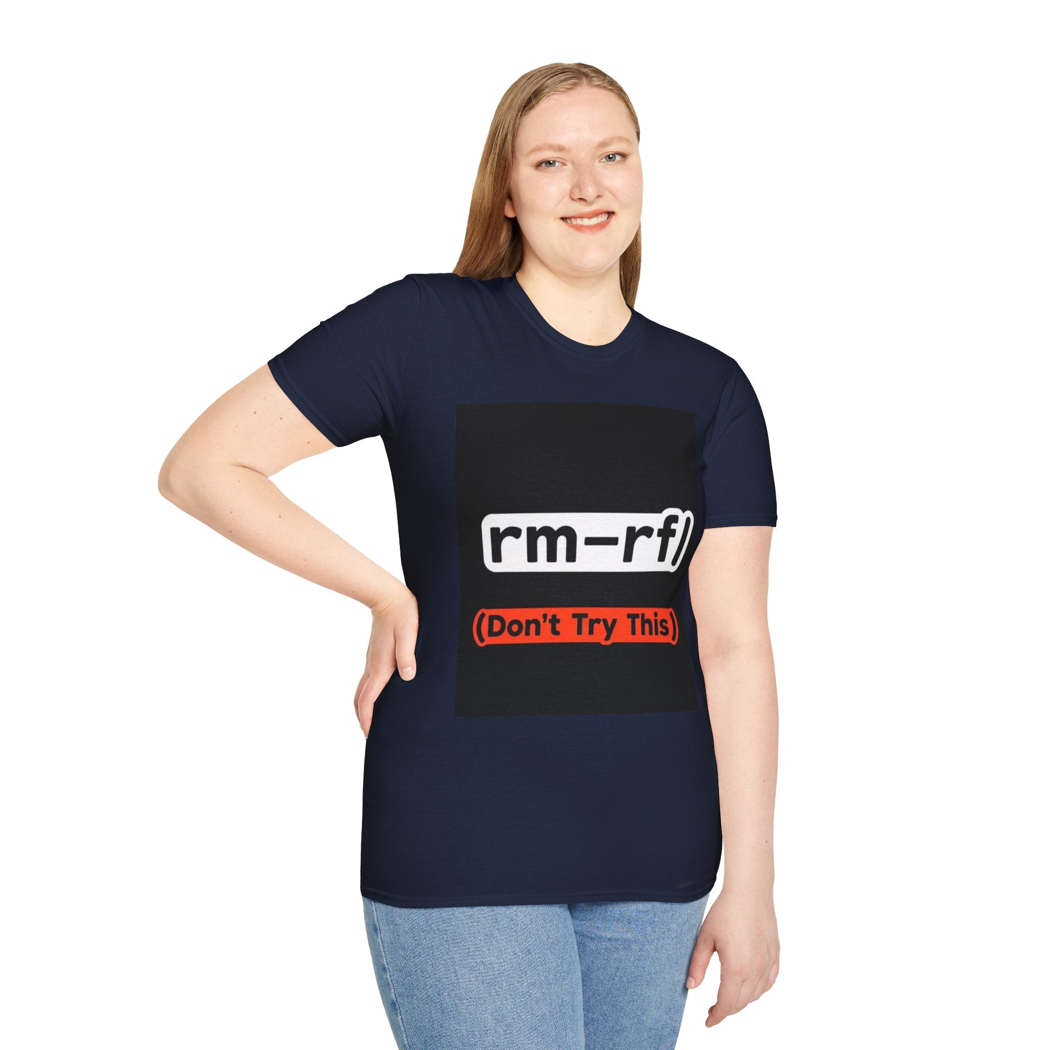 "rm -rf/ (Don't Try This)" Funny IT T-Shirt Hacker Tech Humor Command Tee