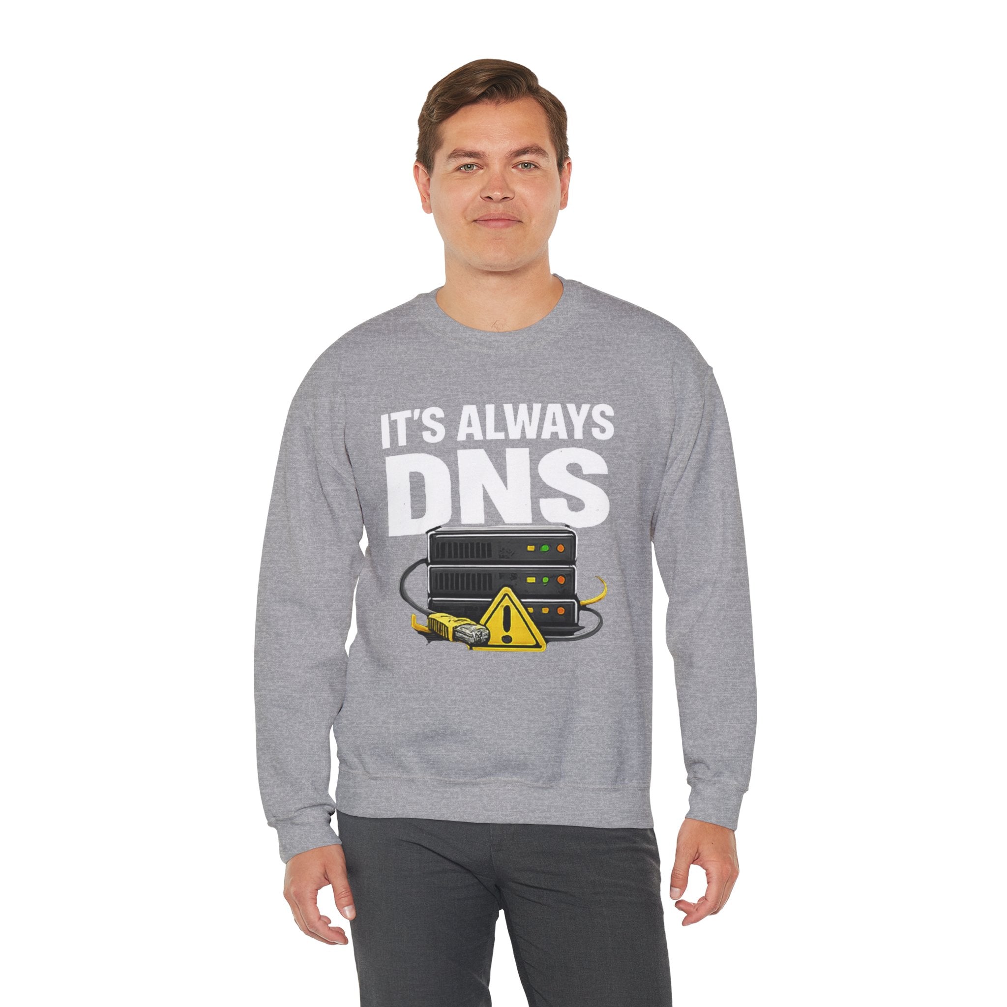 "Its Always DNS" Unisex Heavy Blend™ Crewneck Sweatshirt