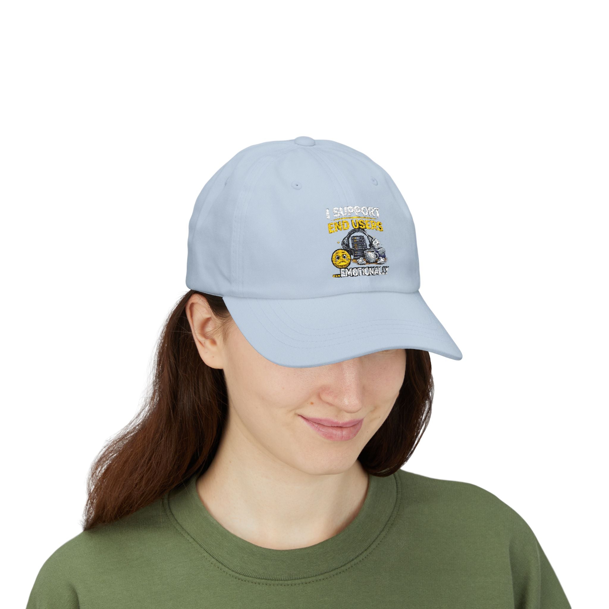 "I Support End Users...Emotionally" Tech Humor Funny IT Baseball Hat/Cap