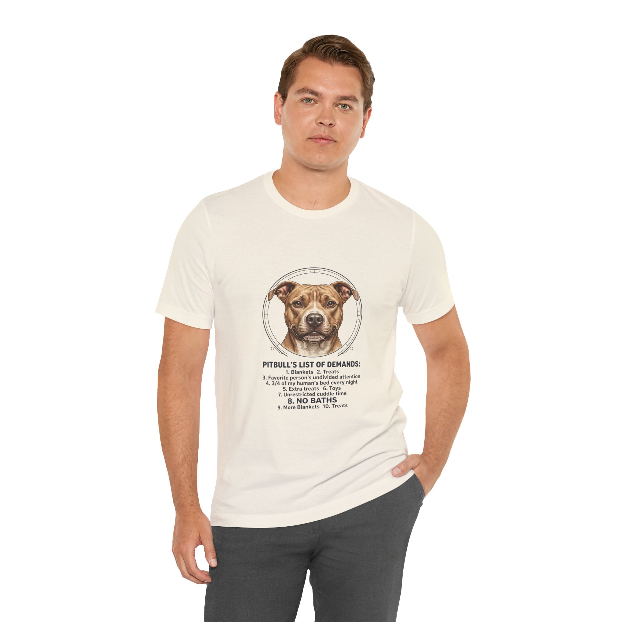 Pitbull Mom List of Demands T-Shirt | Dog Mom, Rescue Pride Tee