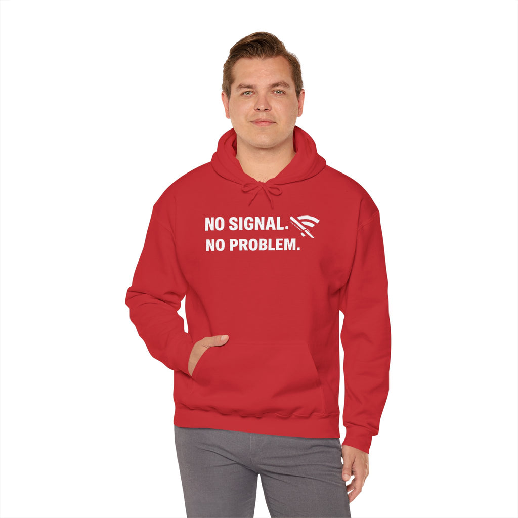 "No Signal, No Problem" IT Humor Unisex Heavy Blend™ Hoodie