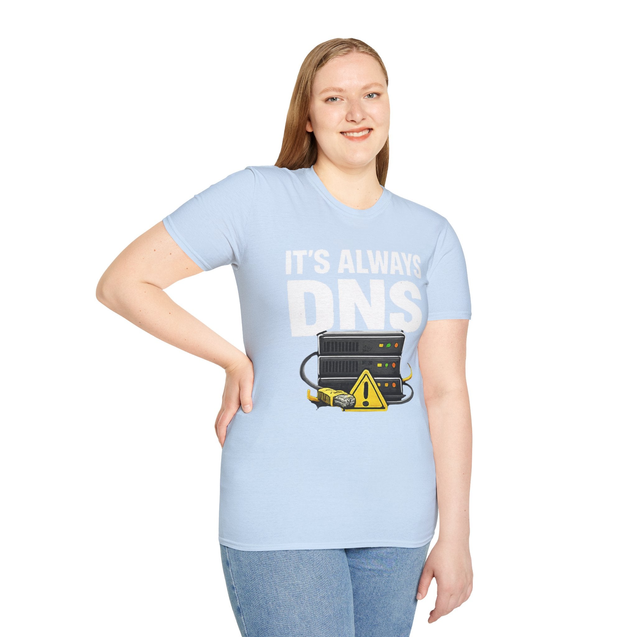 "It's Always DNS" Funny IT Tech Humor T-Shirt