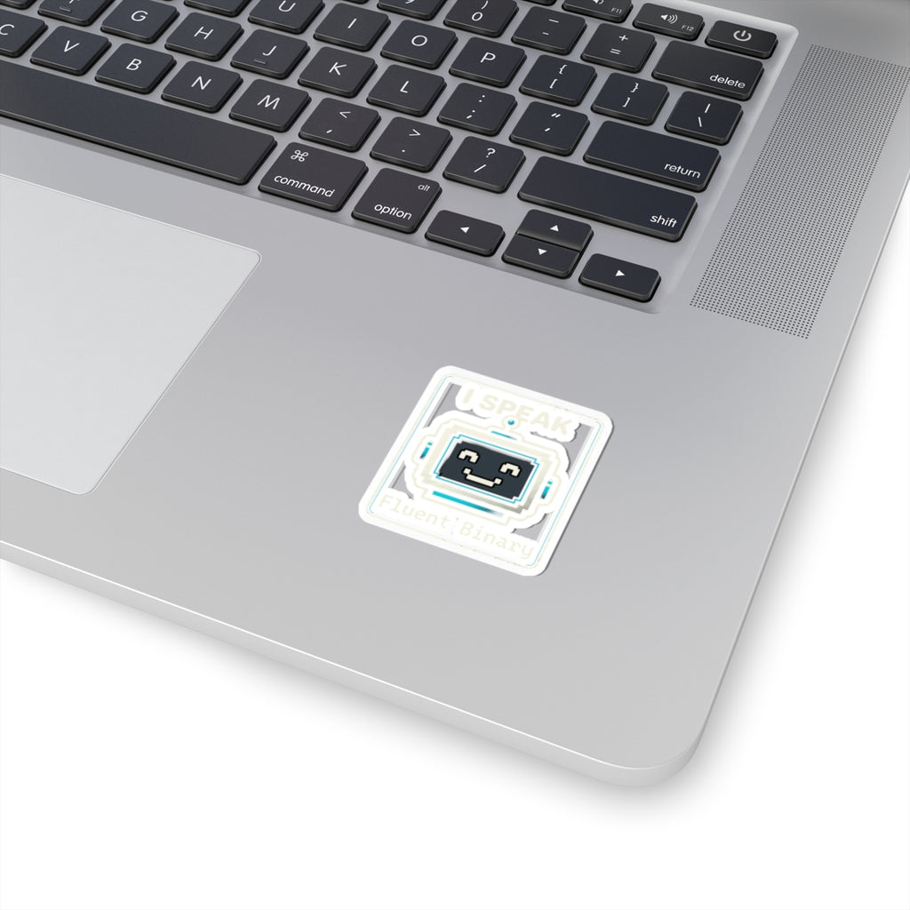 "I Speak Fluent Binary" Programmer Tech Humor Sticker Funny IT Kiss-Cut Laptop Decal