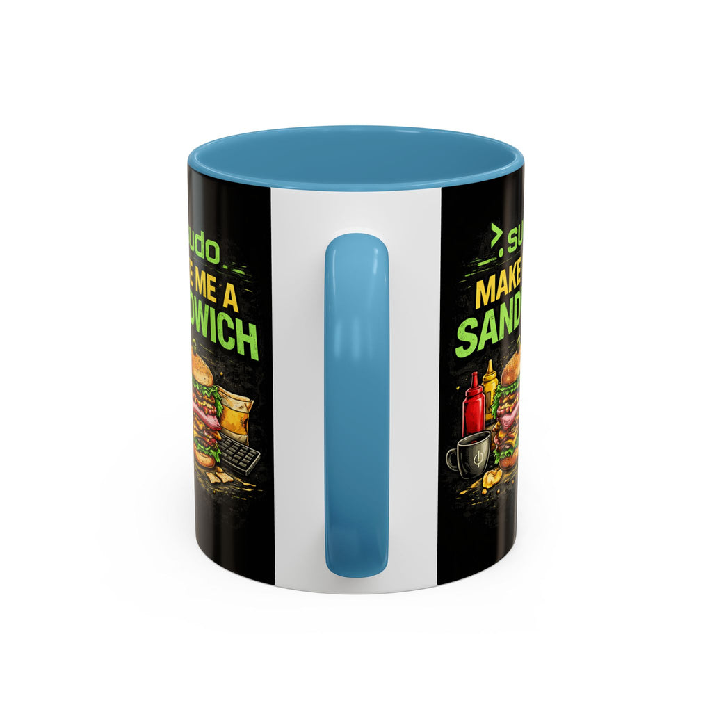 ">. Sudo Make Me a Sandwich" IT Humor Accent Coffee Mug (11, 15oz)