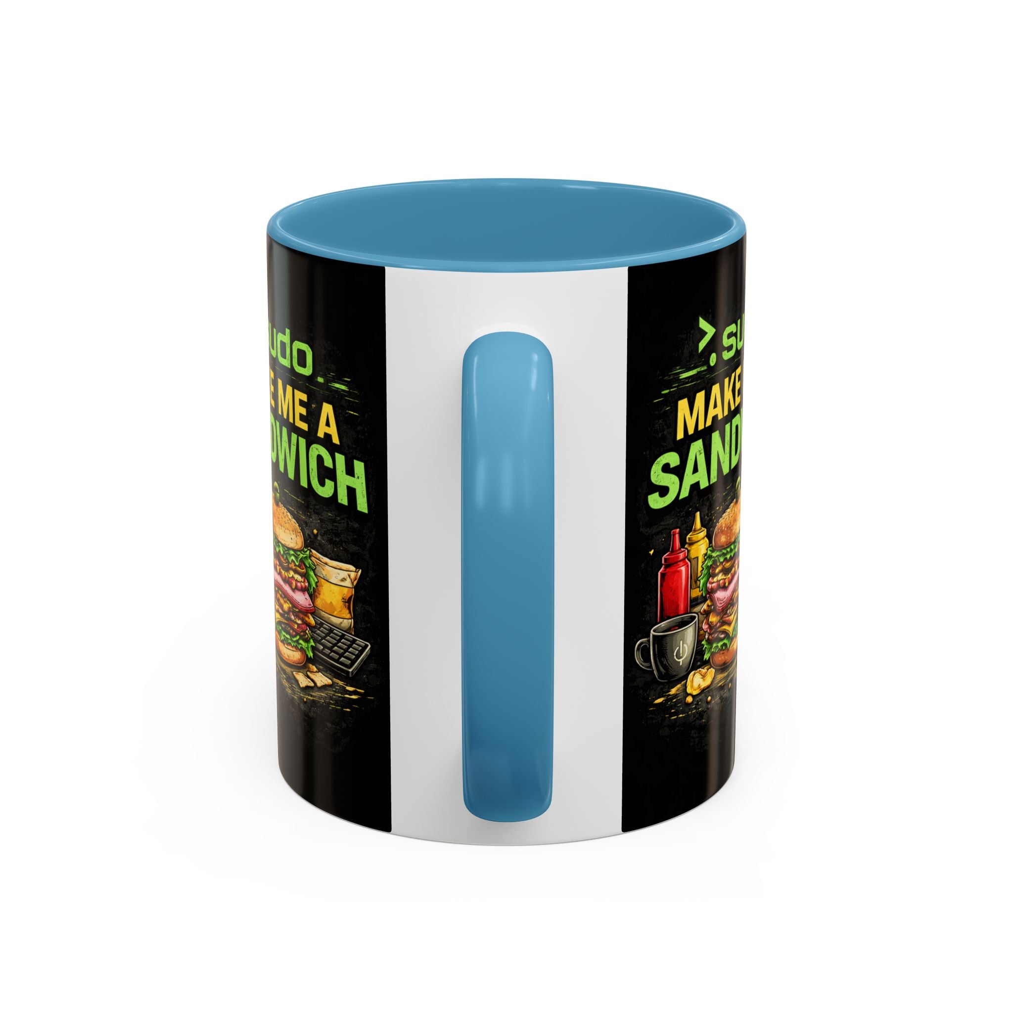 ">. Sudo Make Me a Sandwich" IT Humor Accent Coffee Mug (11, 15oz)