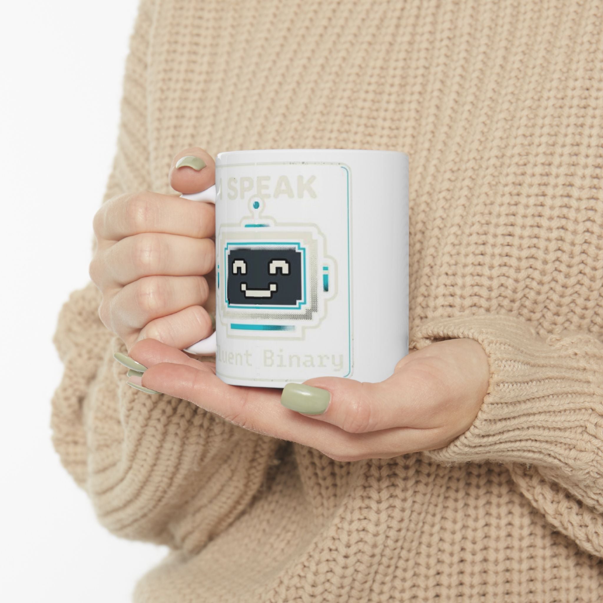 "I Speak Fluent Binary" Geek Humor Ceramic Mug, (11oz, 15oz)