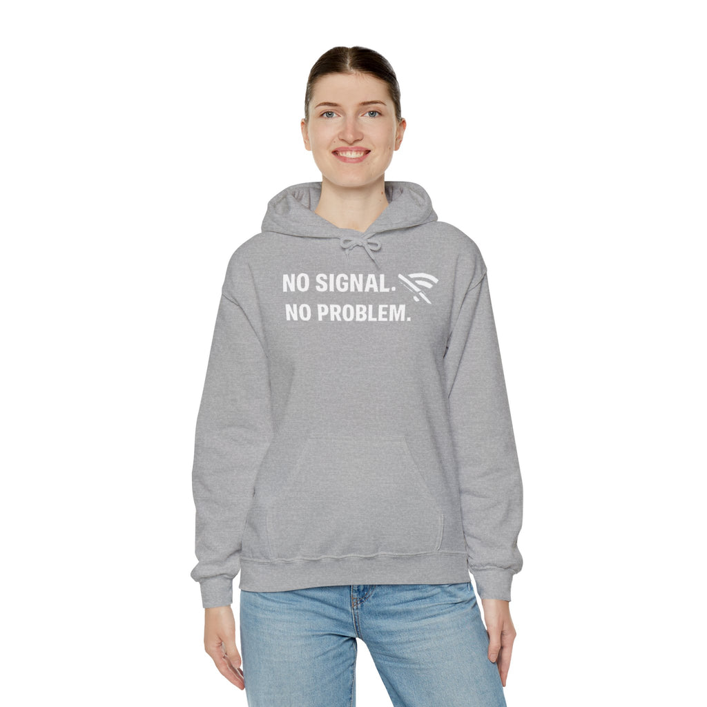"No Signal, No Problem" IT Humor Unisex Heavy Blend™ Hoodie