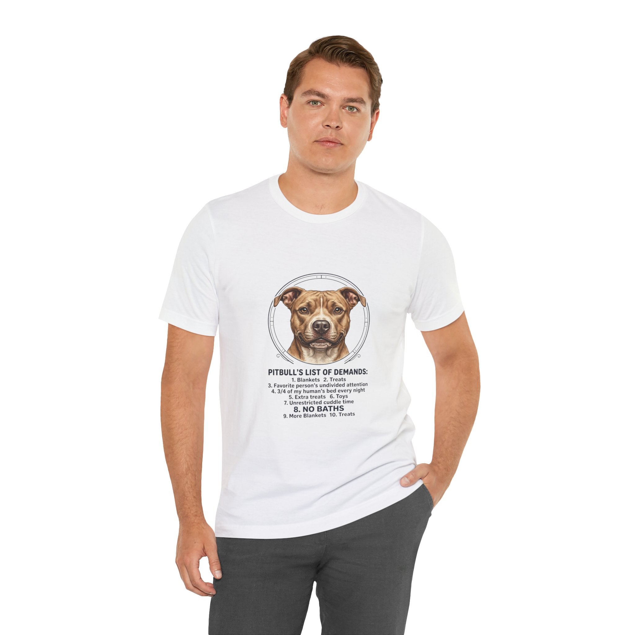 Pitbull Mom List of Demands T-Shirt | Dog Mom, Rescue Pride Tee