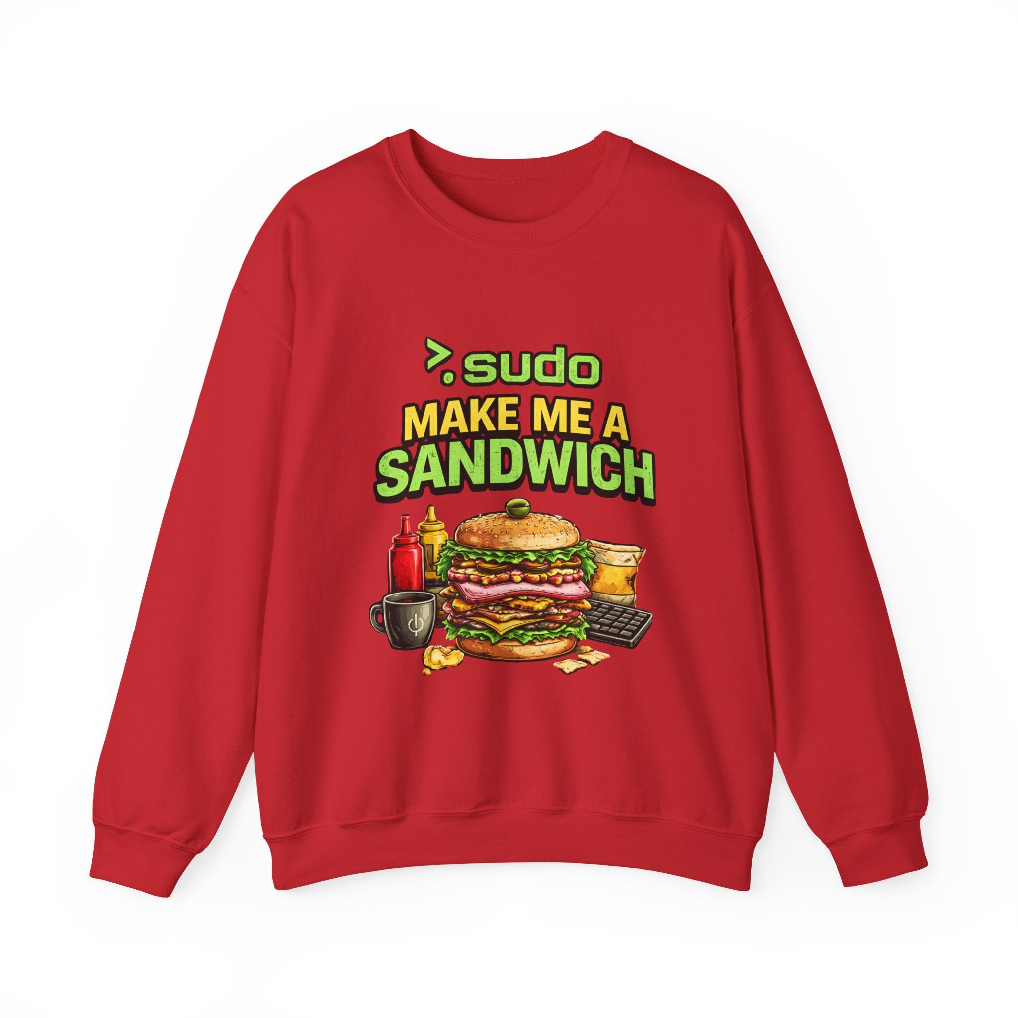 Sweatshirt — ">sudo Make Me a Sandwich" Funny Linux Programmer Crewneck