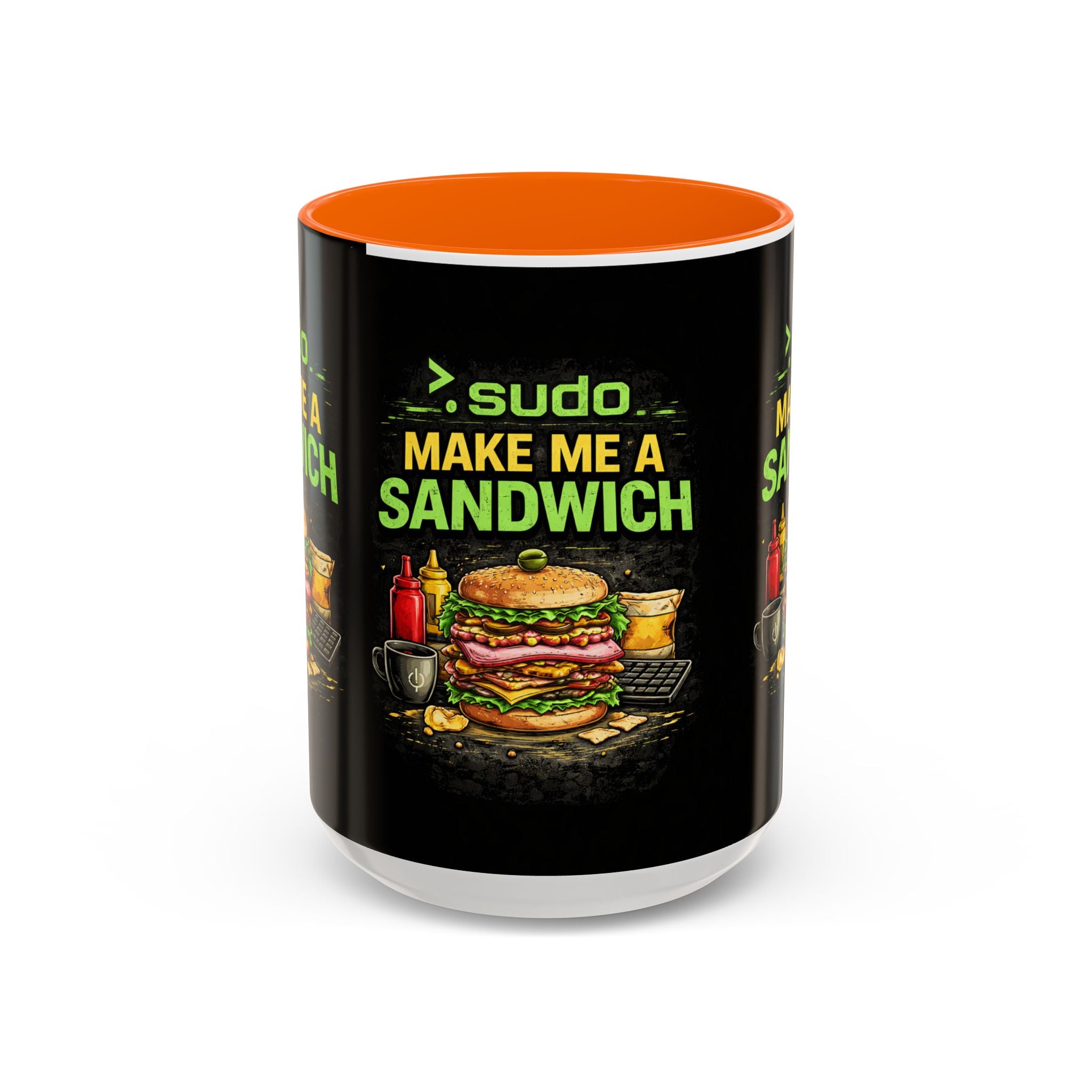 ">. Sudo Make Me a Sandwich" IT Humor Accent Coffee Mug (11, 15oz)