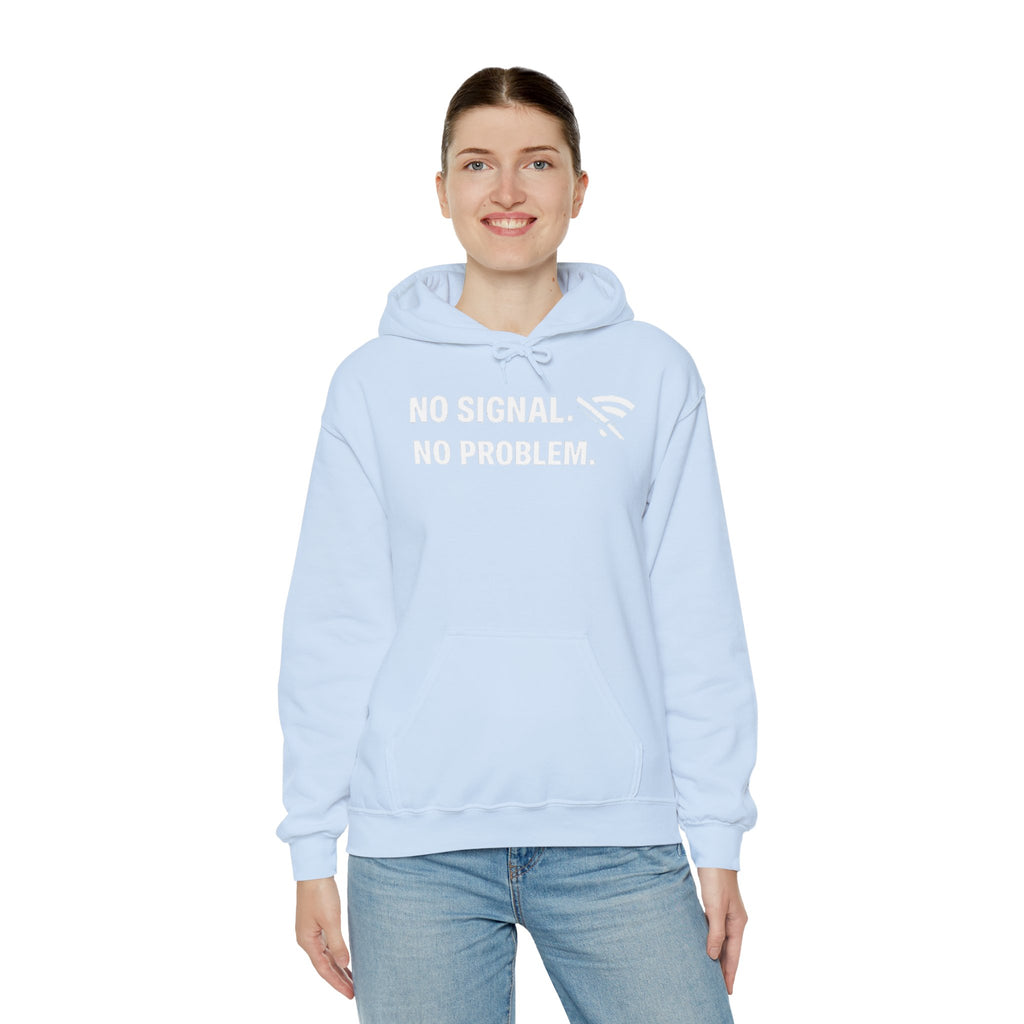 "No Signal, No Problem" IT Humor Unisex Heavy Blend™ Hoodie