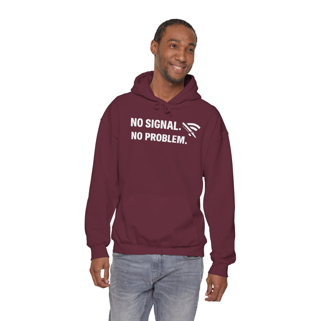 "No Signal, No Problem" IT Humor Unisex Heavy Blend™ Hoodie